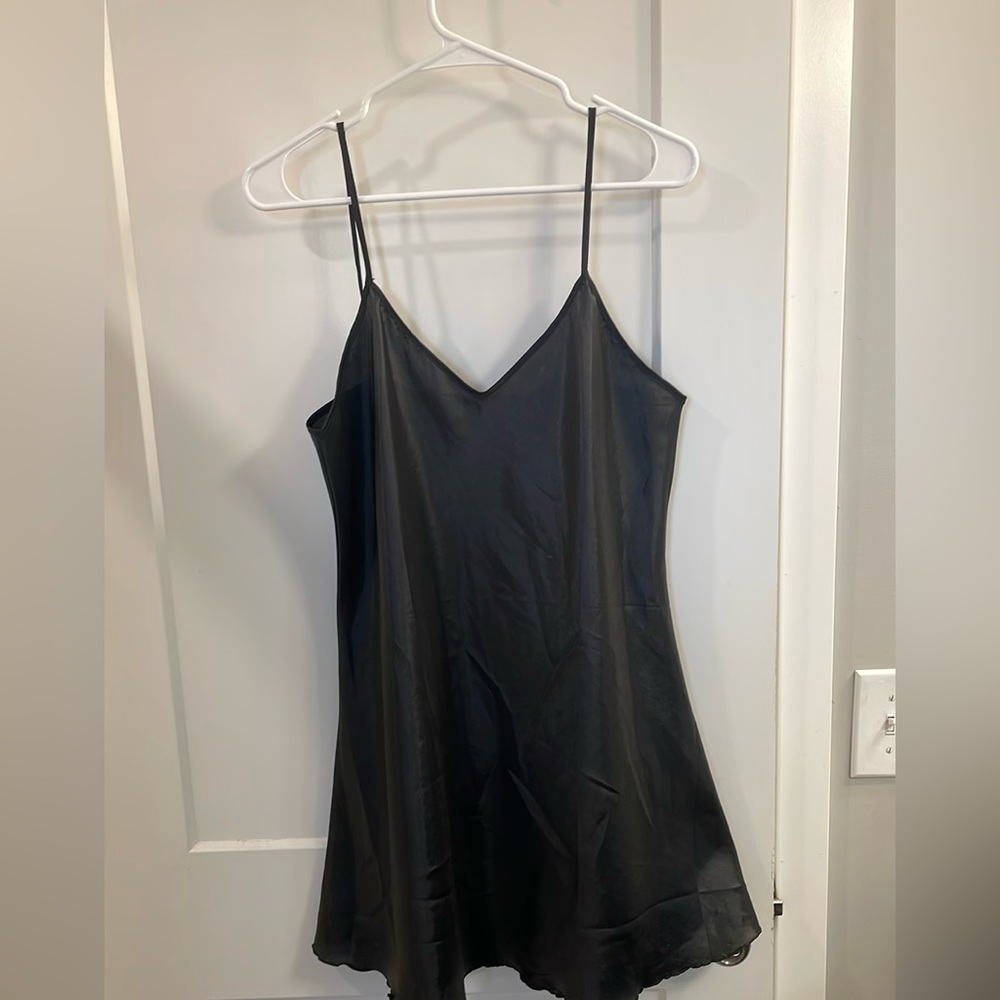 Black slip dress